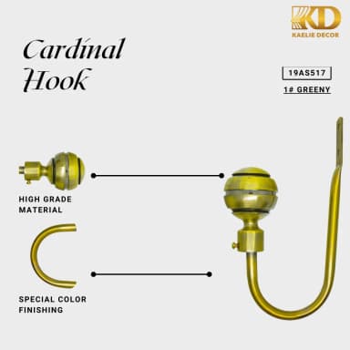 CARDINAL HOOK untuk Rail and Accessories custom Kaelie Decor - gambar 3