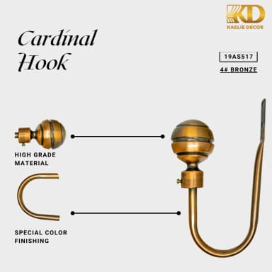 CARDINAL HOOK untuk Rail and Accessories custom Kaelie Decor - gambar 6