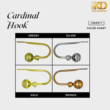 CARDINAL HOOK untuk Rail and Accessories custom Kaelie Decor - gambar 1