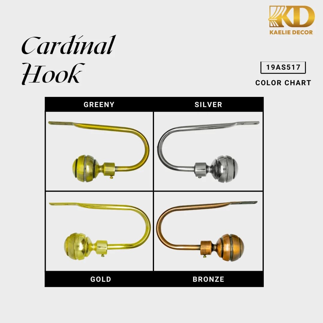 CARDINAL HOOK untuk Rail and Accessories custom Kaelie Decor - gambar 1