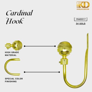 CARDINAL HOOK untuk Rail and Accessories custom Kaelie Decor - gambar 5