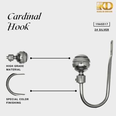 CARDINAL HOOK untuk Rail and Accessories custom Kaelie Decor - gambar 4