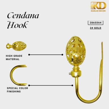 CENDANA HOOK untuk Rail and Accessories custom Kaelie Decor - gambar 4