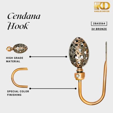 CENDANA HOOK untuk Rail and Accessories custom Kaelie Decor - gambar 5
