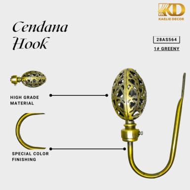CENDANA HOOK untuk Rail and Accessories custom Kaelie Decor - gambar 3