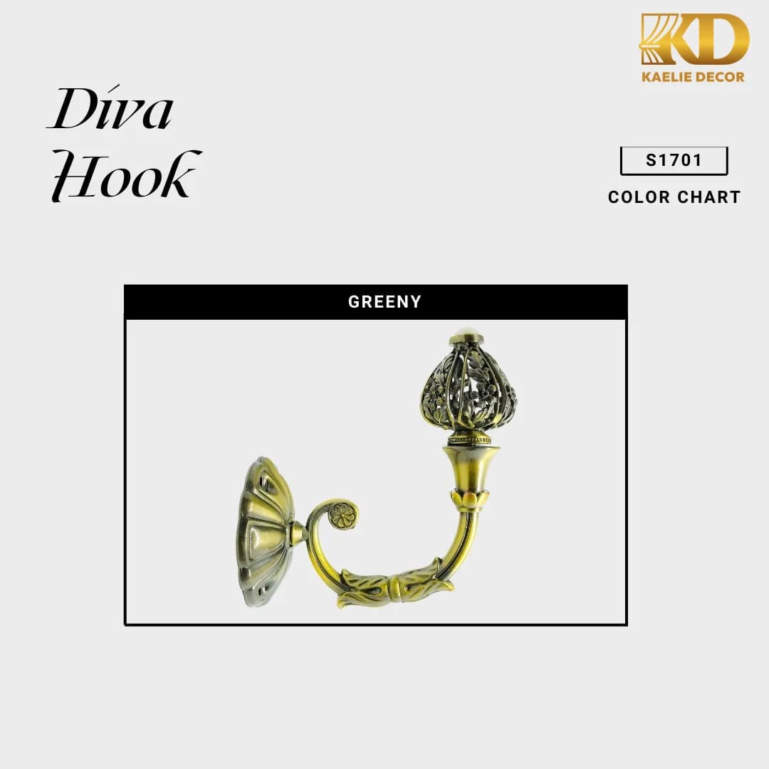 DIVA HOOK untuk Rail and Accessories custom Kaelie Decor - gambar 1