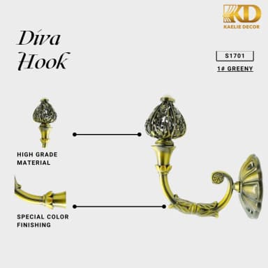 DIVA HOOK untuk Rail and Accessories custom Kaelie Decor - gambar 3