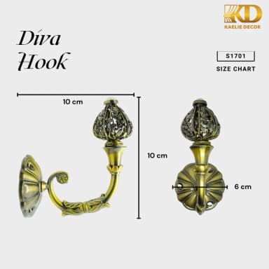 DIVA HOOK untuk Rail and Accessories custom Kaelie Decor - gambar 4