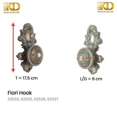 FIORI HOOK untuk Rail and Accessories custom Kaelie Decor - gambar 6