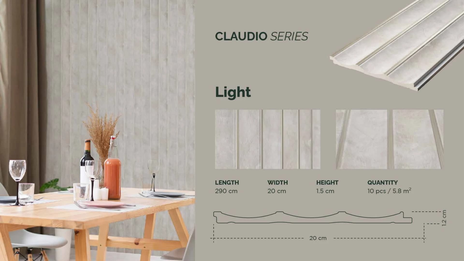 GAIA FEATHERLITE - Claudio untuk Wall Panel custom Kaelie Decor - gambar 1