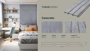 GAIA FEATHERLITE - Tudor untuk Wall Panel custom Kaelie Decor - gambar 3