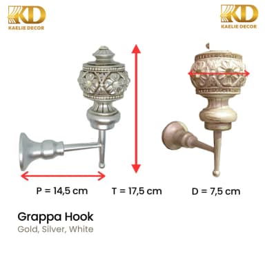 GRAPPA HOOK untuk Rail and Accessories custom Kaelie Decor - gambar 5