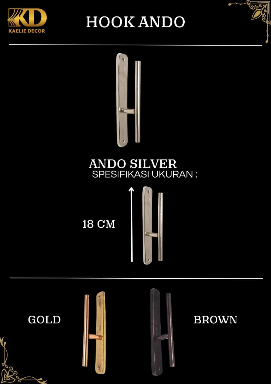 HOOK ANDO untuk Rail and Accessories custom Kaelie Decor - gambar 1