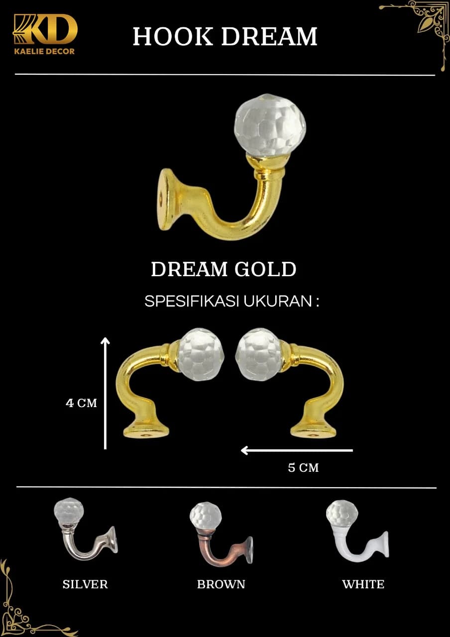 HOOK DREAM untuk Rail and Accessories custom Kaelie Decor - gambar 1