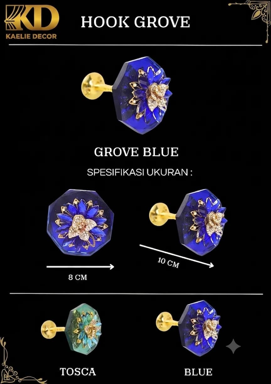 HOOK GROVE untuk Rail and Accessories custom Kaelie Decor - gambar 1
