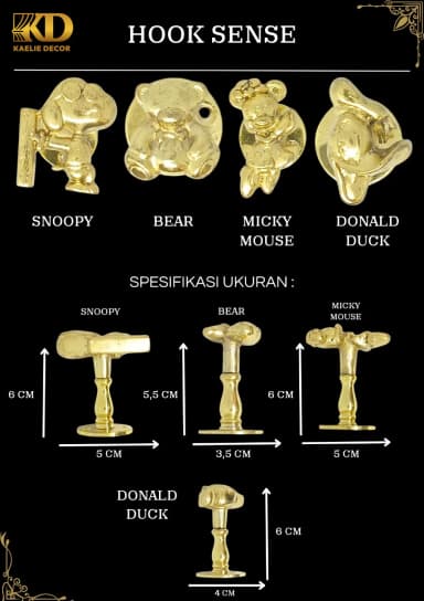 HOOK SENSE untuk Rail and Accessories custom Kaelie Decor - gambar 2