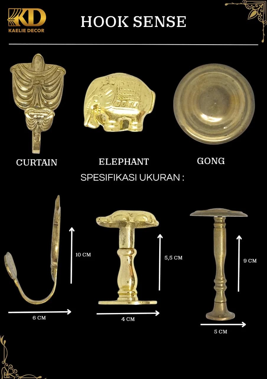 HOOK SENSE untuk Rail and Accessories custom Kaelie Decor - gambar 1