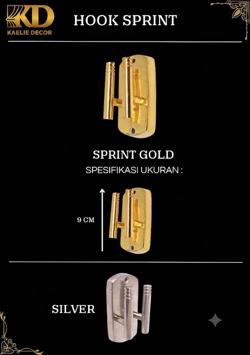 HOOK SPRINT untuk Rail and Accessories custom Kaelie Decor - gambar 1