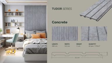 GAIA FEATHERLITE - Tudor untuk Wall Panel custom Kaelie Decor - gambar 2