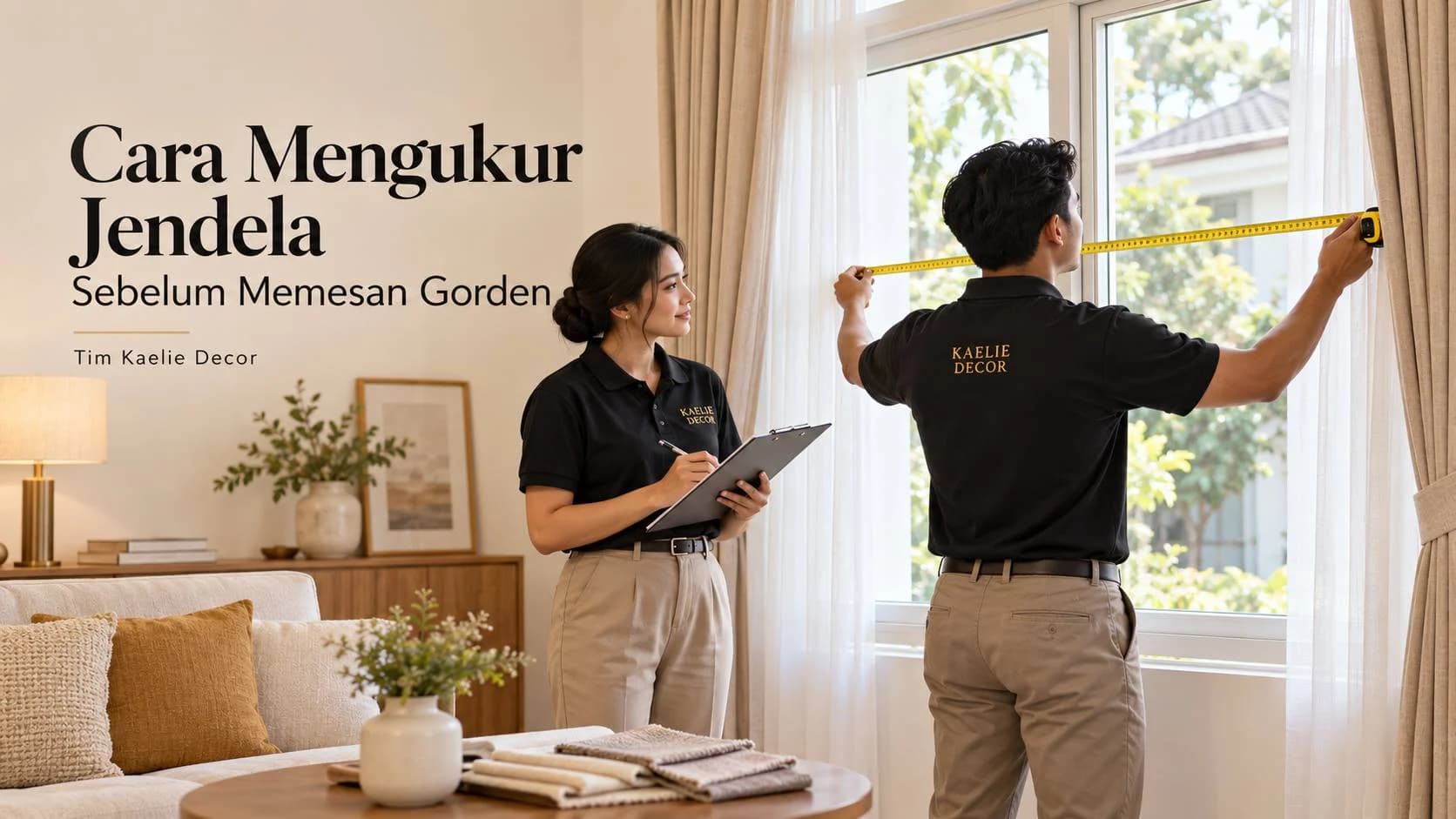 Gorden terpasang rapi pada jendela rumah