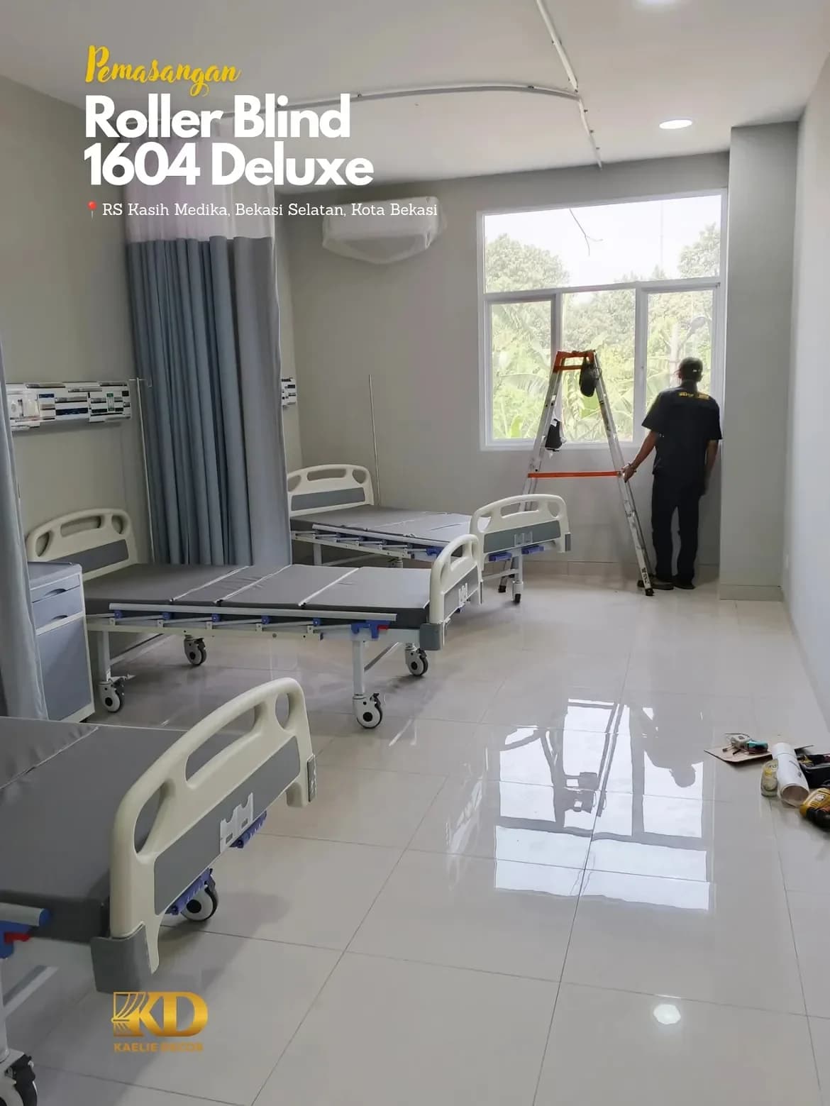 Roller Blind terpasang di Rumah Sakit